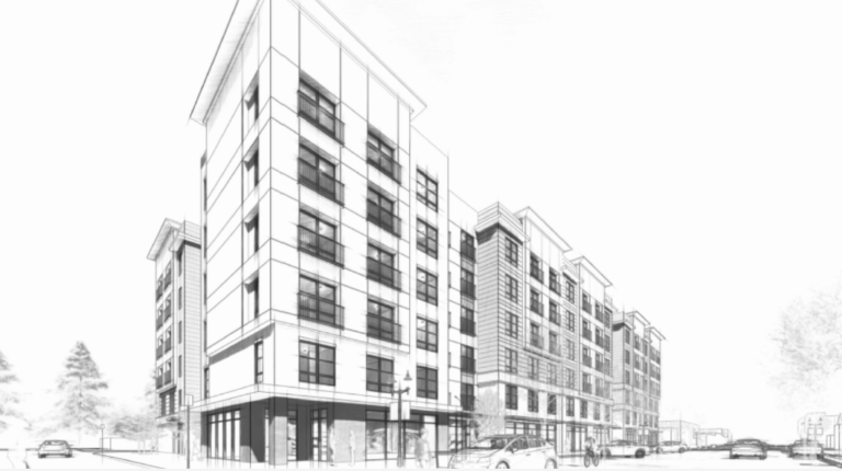1st Street and Grant Avenue mixed use project rendering